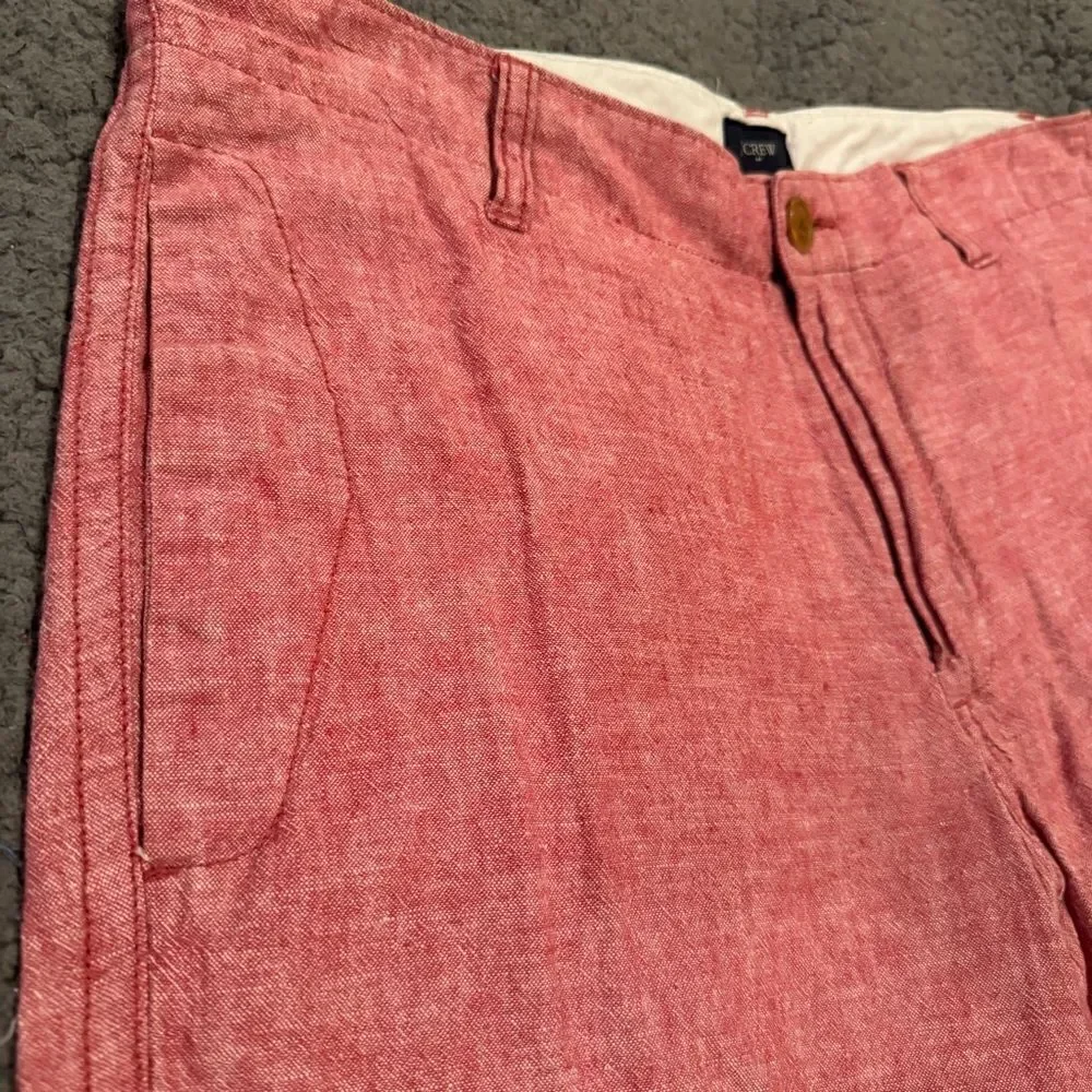 J Crew Men’s Linen Blend Shorts Size 32